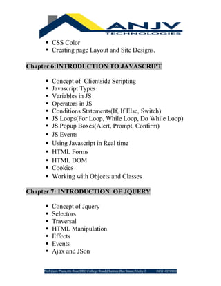 Web designing syllabus | PDF