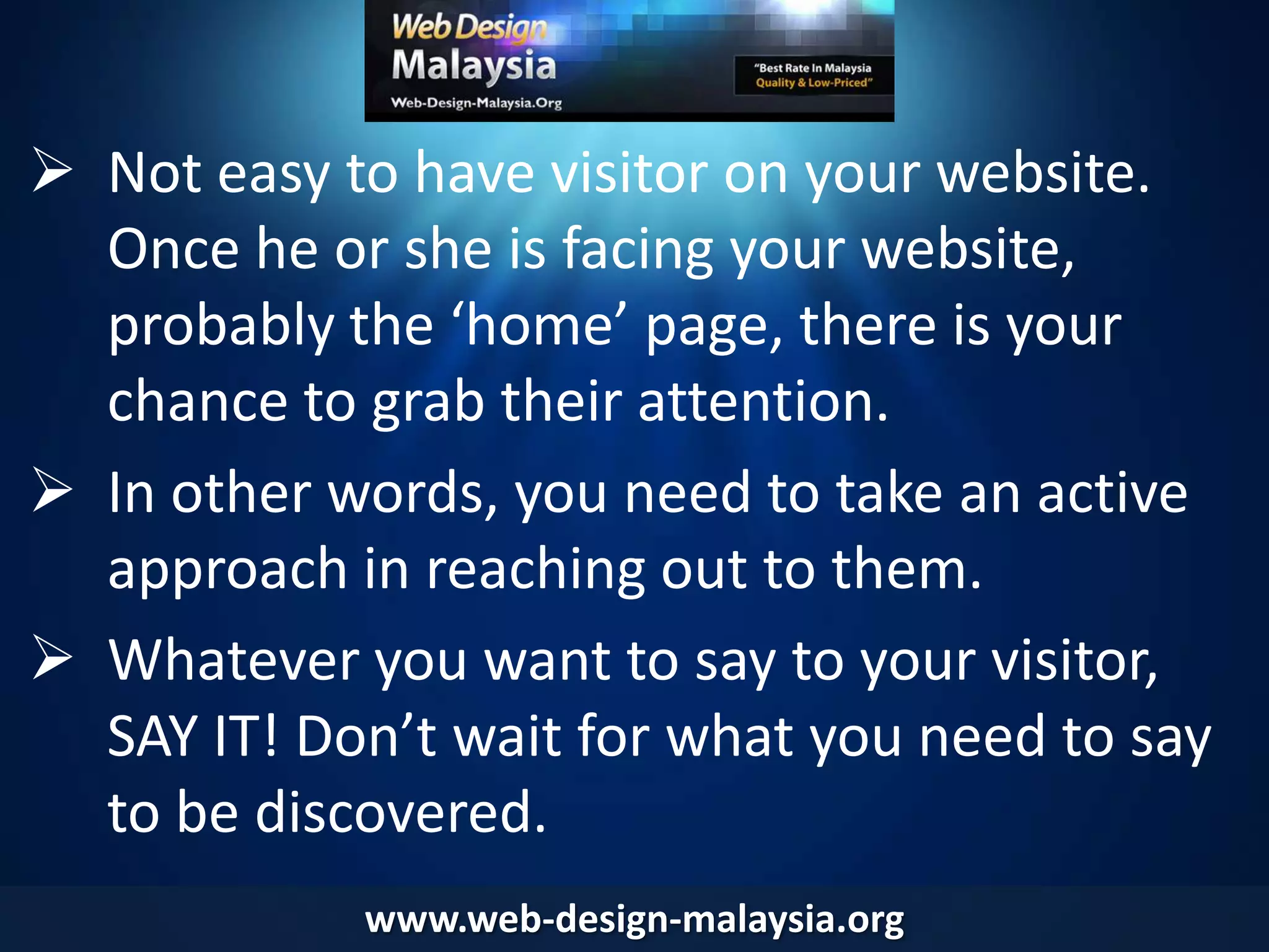 We should not treat websites like a printed media. 