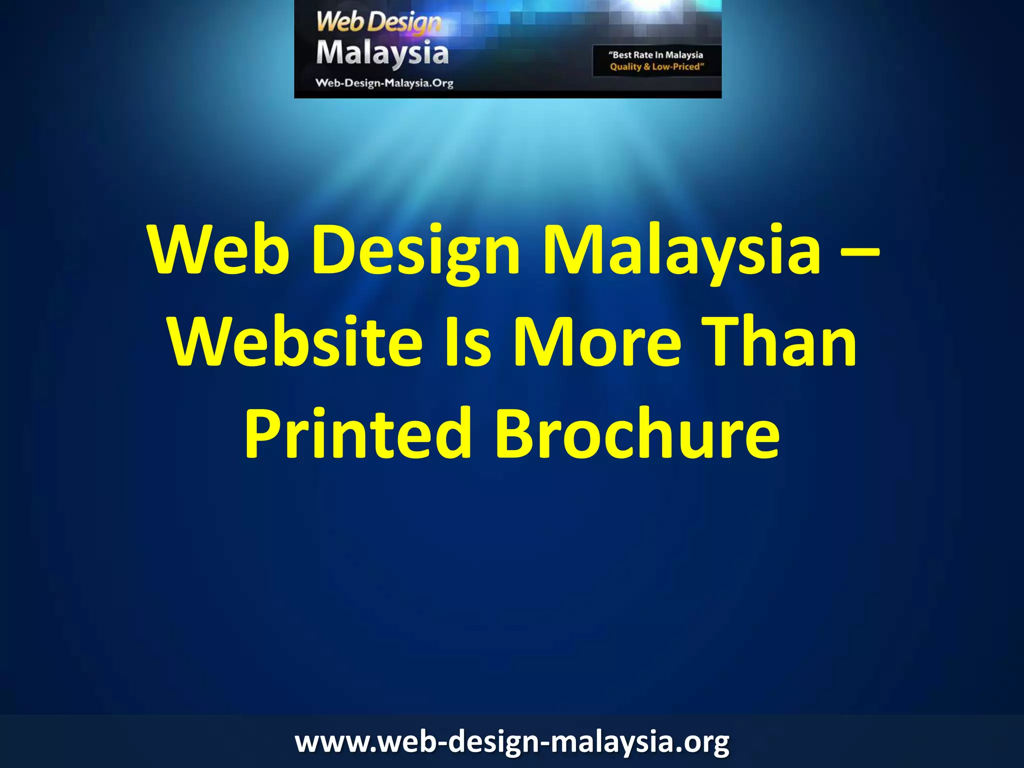 Why is it in the middle of the forest? Because there simply is no visitor visiting the site! www.web-design-malaysia.org