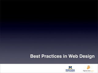 Best Practices in Web Design
 