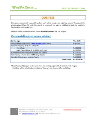 Web design proposal sample | DOCX