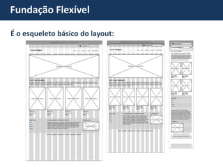 Fundação Flexível 
É o esqueleto básico do layout:  