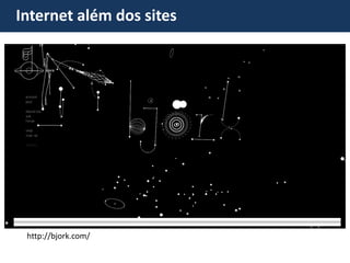 Internet além dos sites 
http://bjork.com/  