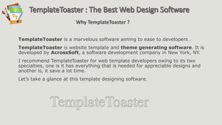 TemplateToaster A perfect Web Design software | PPTX