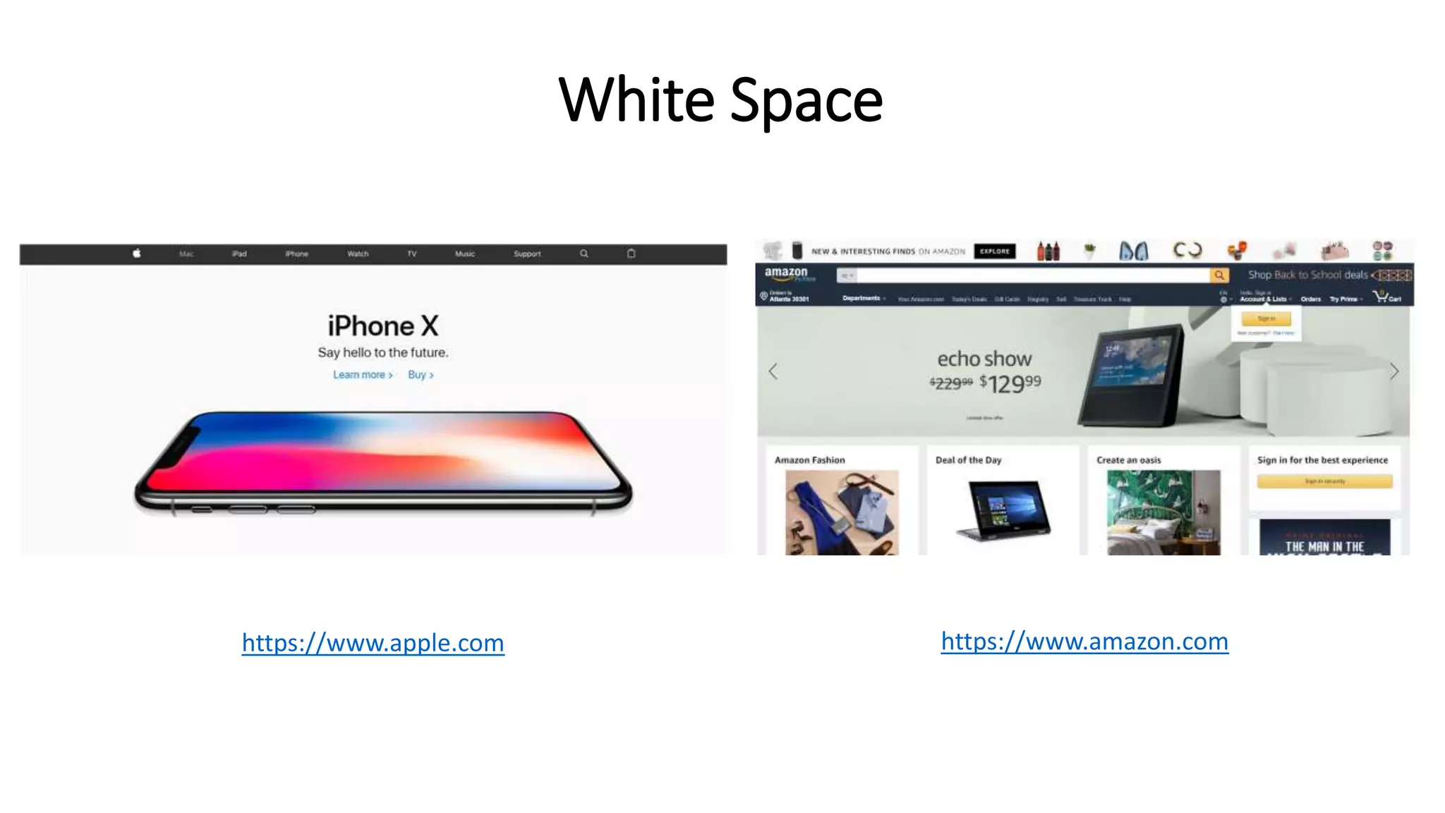 White Space
https://www.apple.com https://www.amazon.com
 