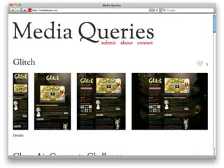 Media Query ist nicht gut genug

Da Media Queries CSS sind, werden alle
Seiteninhalte immer heruntergeladen, auch
wenn sie...