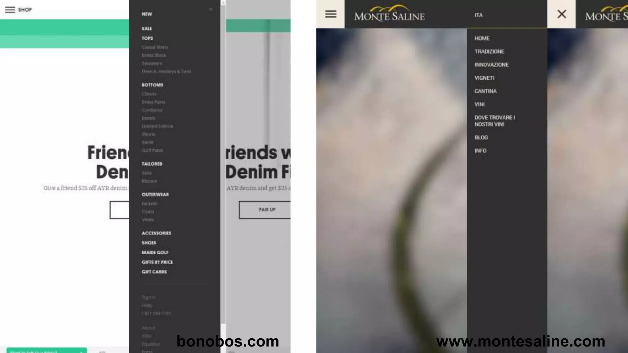 bonobos.com www.montesaline.com 
 