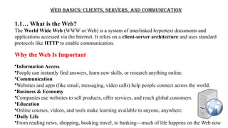 web design notes for students to web basics | PPTX