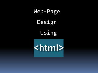 Web design using html | ODP