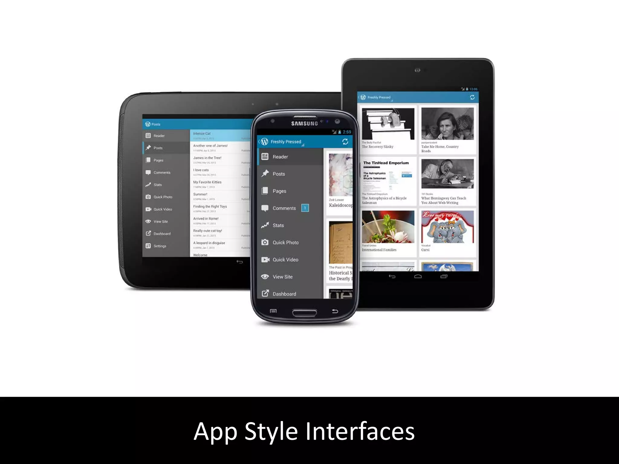 App Style Interfaces