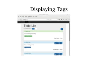 Displaying Tags
 