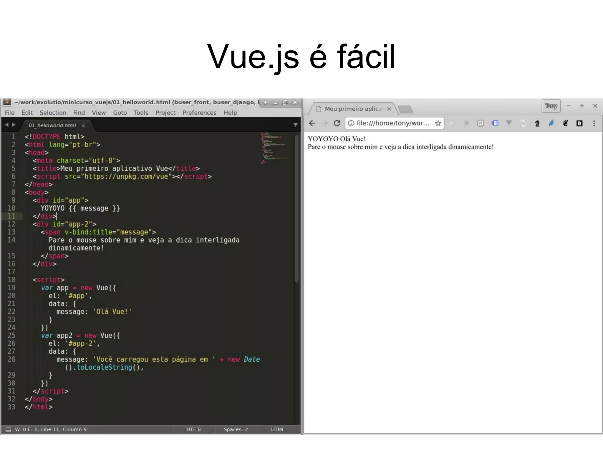 Vue.js é fácil
 