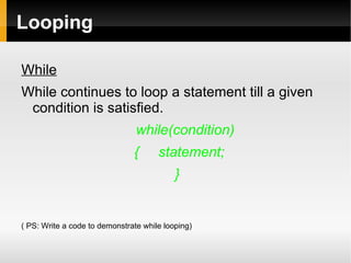  style="background-color:yellow"  style="font-size:10px"  style="font-family:Times"  style="text-align:center”  Examples :   <body style="background-color:yellow">  <p style="font-family:courier new; color:red; font-size:20px">  <a href=“url" style="background-color:red">Last Page</a>  Style Attribute 