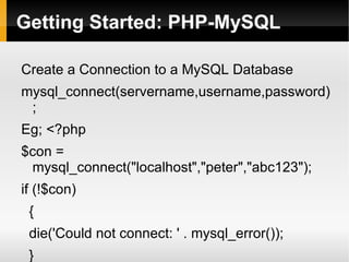 SQL lets you access and manipulate databases 