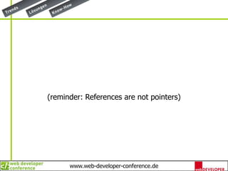 (reminder: References are not pointers)
