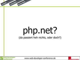 php.net?(da passierthehnichts, oderdoch?)