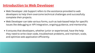 Web Developer Job Support at ARIT Technologies | PDF