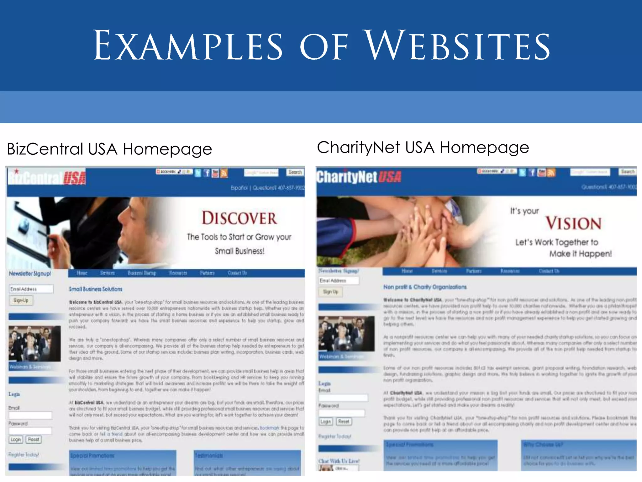 BizCentral USA Homepage   CharityNet USA Homepage
 