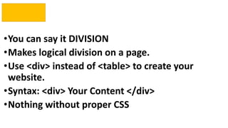 HTML CSS and Web Development