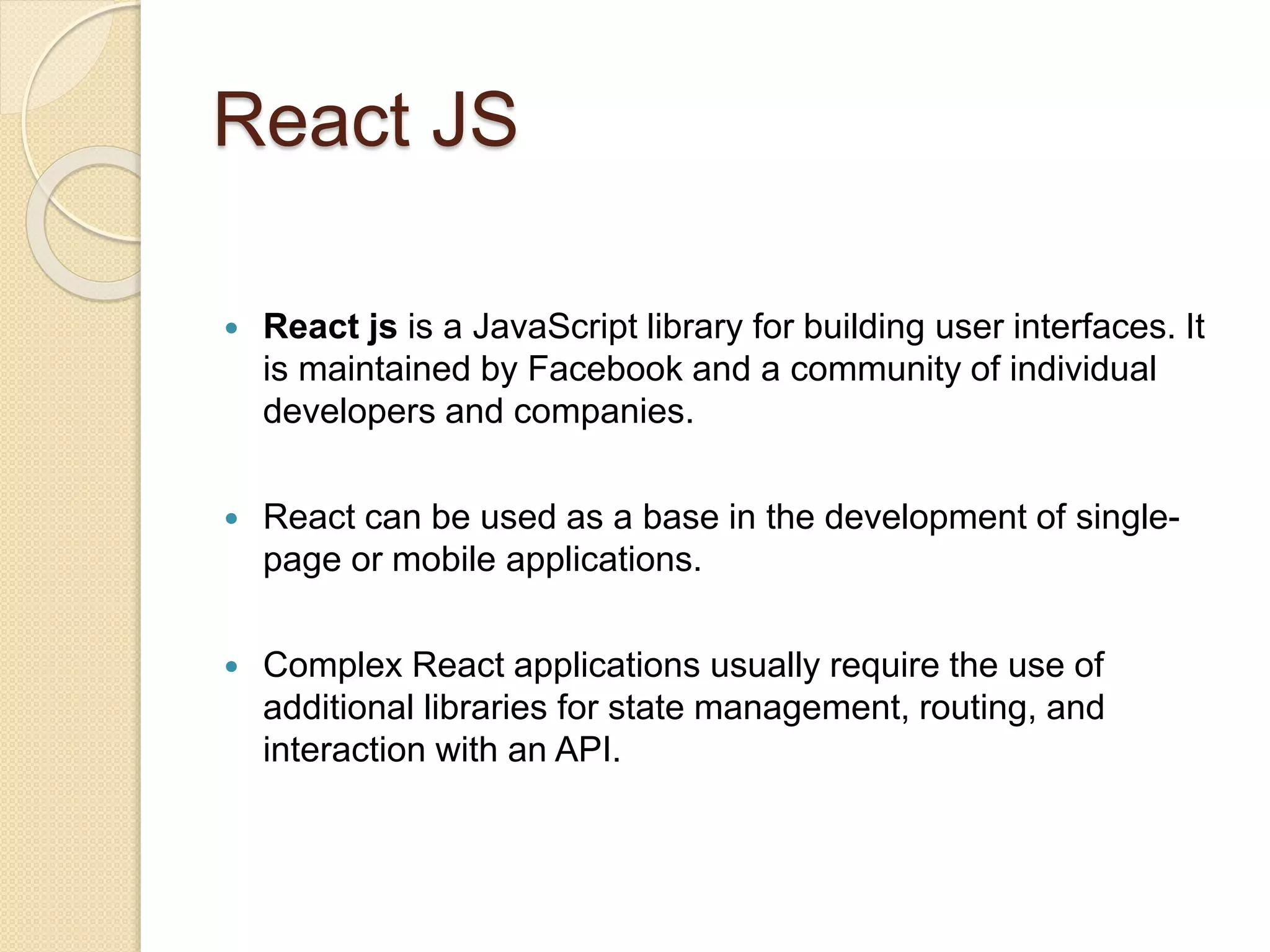 Web development using javaScript, React js, Node js, HTML, CSS and SQL ...
