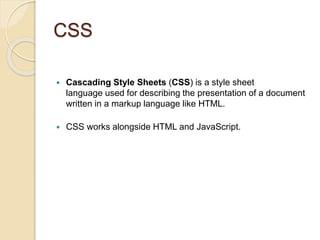 Web development using javaScript, React js, Node js, HTML, CSS and SQL ...