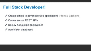 web development full stack | PPTX
