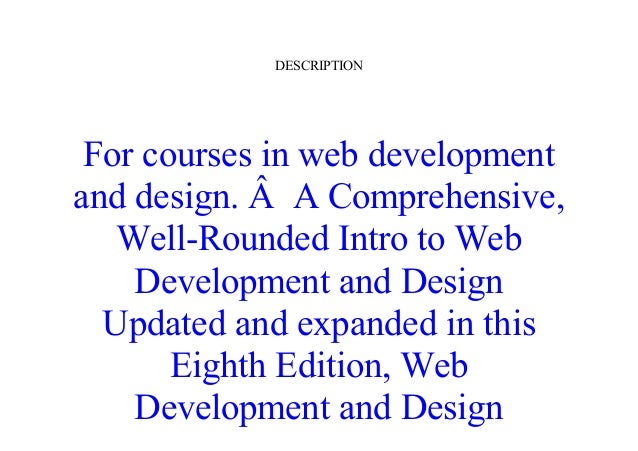 [ePub] Web Development and Design Foundations with HTML5 (8th Edition…