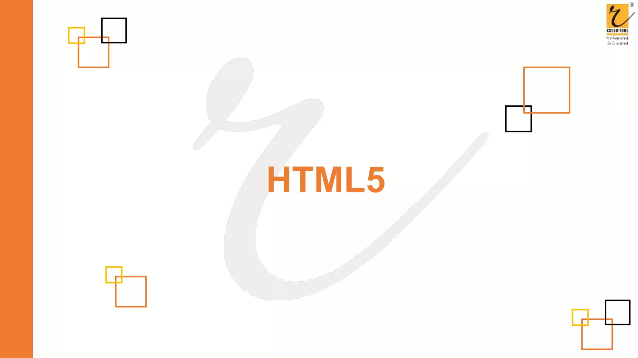 HTML5
 