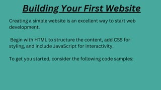 WEB DEVELOPMENT FOR BEGINNERS | PDF