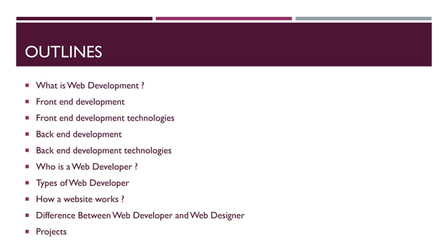 Web development ppt
