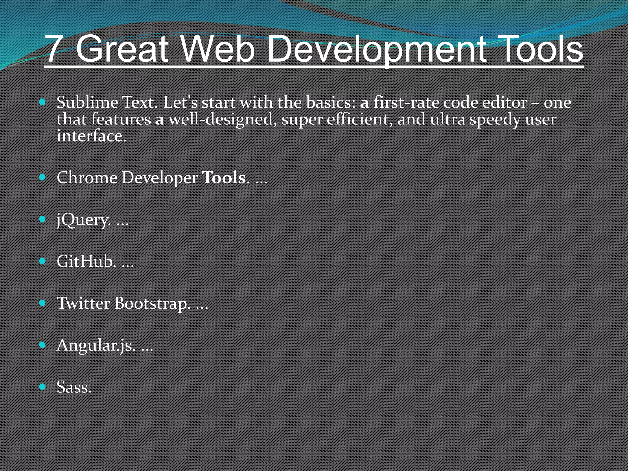 Web development presentation | PPT