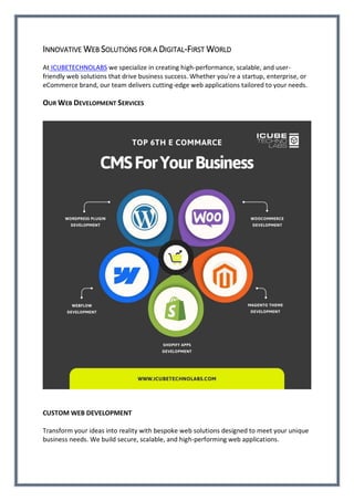 Web Development Services by Icubetechnolabs.pdf