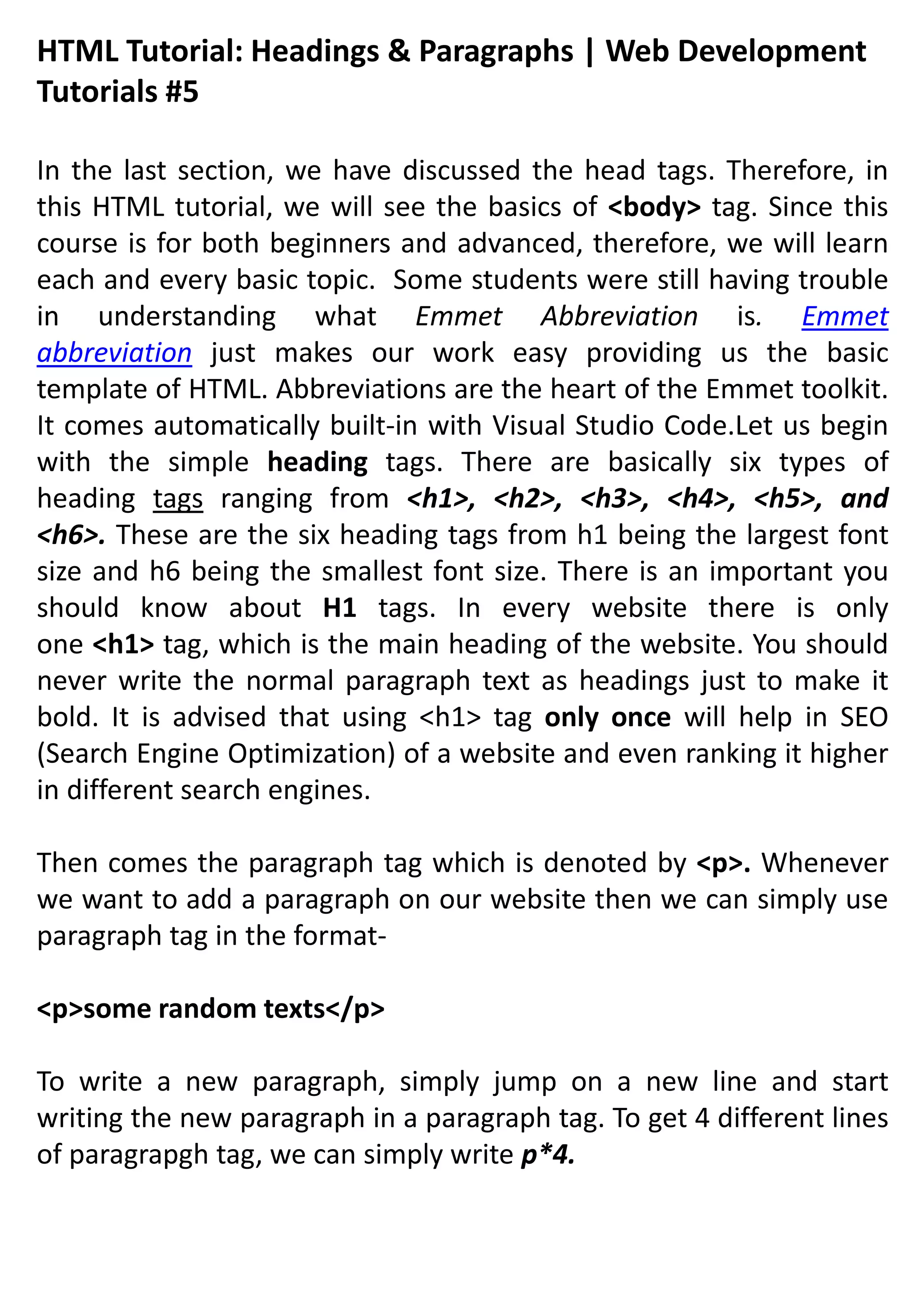 INTRODUCTIONS OF HTML