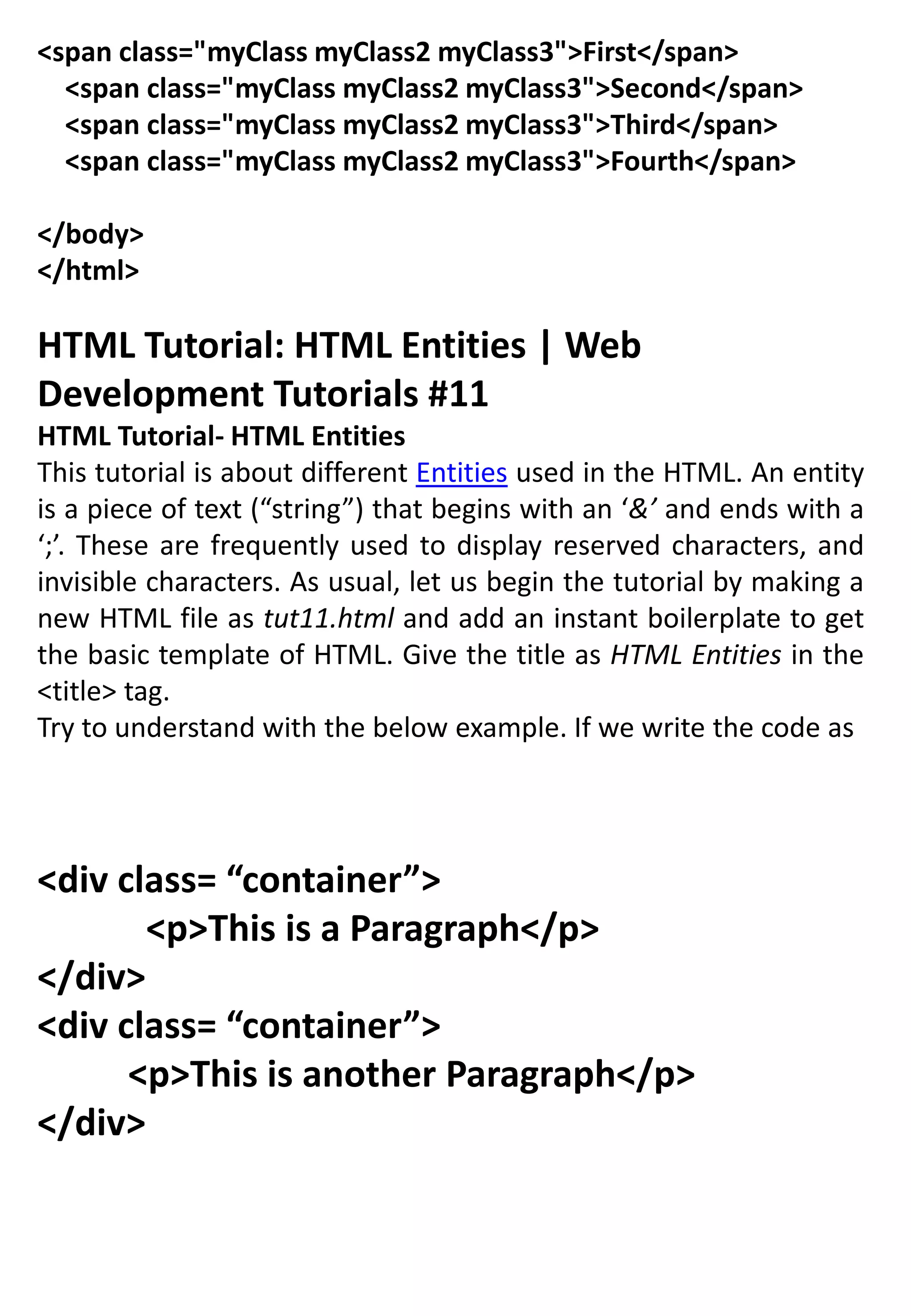 INTRODUCTIONS OF HTML