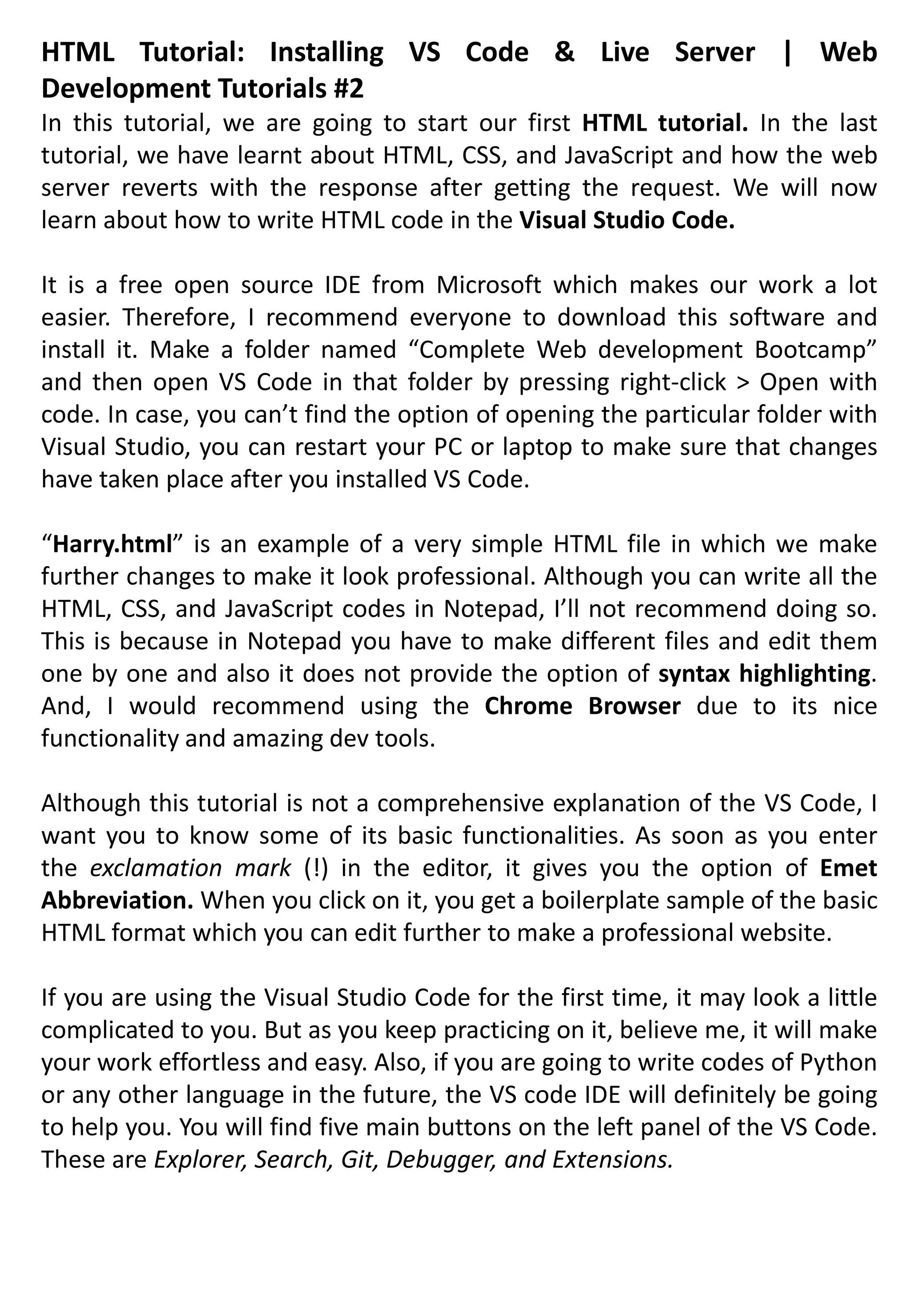 INTRODUCTIONS OF HTML