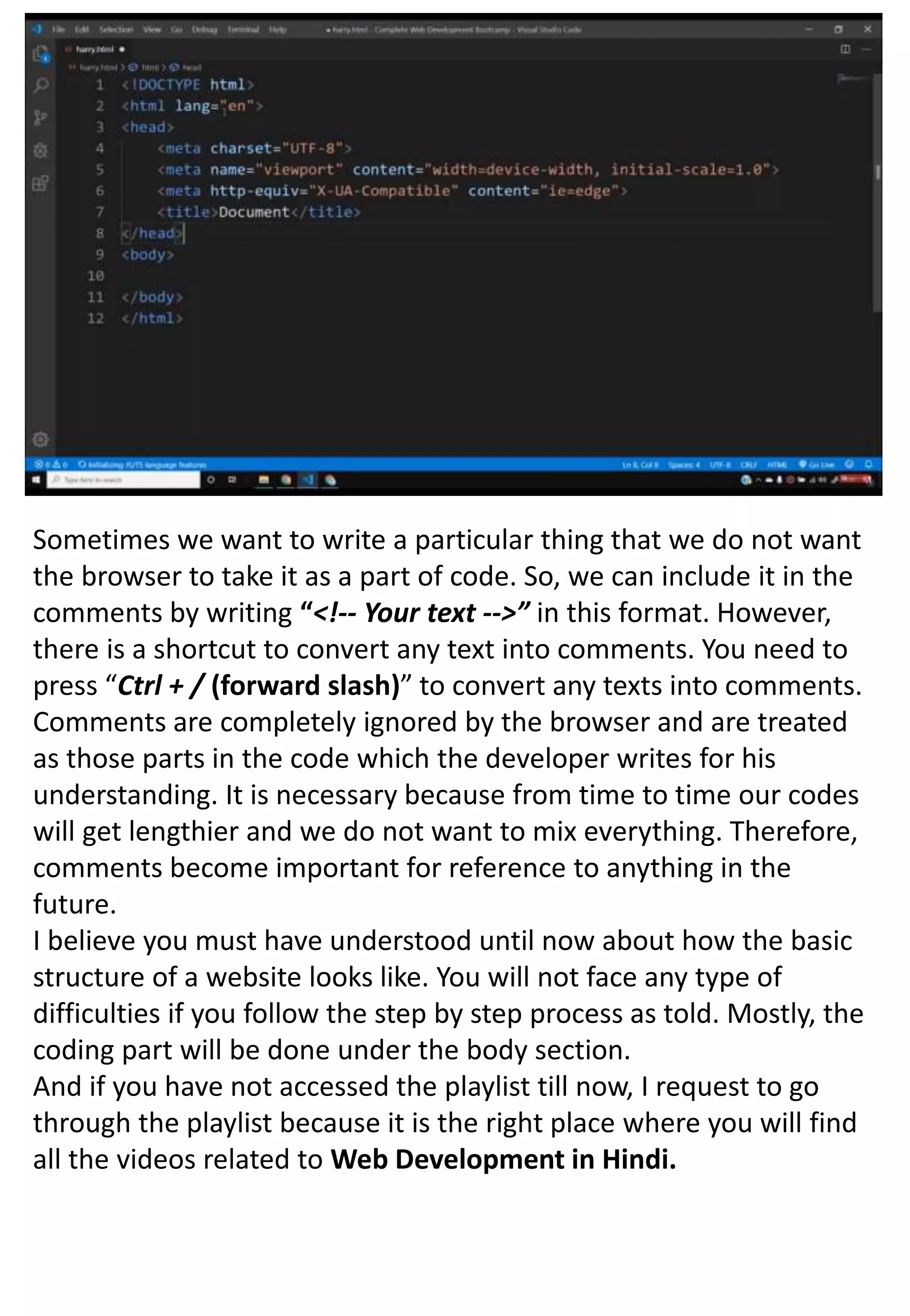 INTRODUCTIONS OF HTML