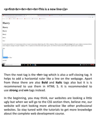 INTRODUCTIONS OF HTML