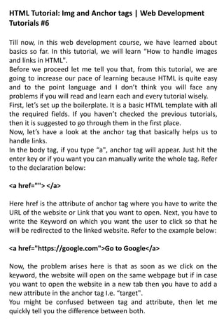 INTRODUCTIONS OF HTML