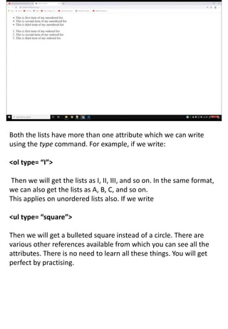 INTRODUCTIONS OF HTML