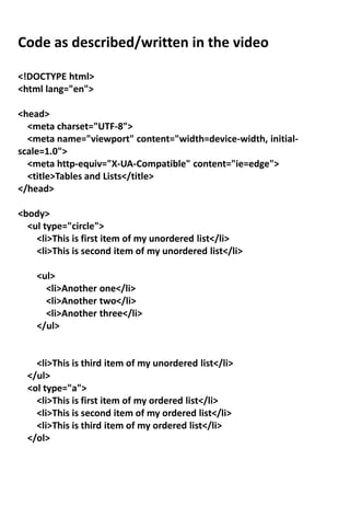 INTRODUCTIONS OF HTML
