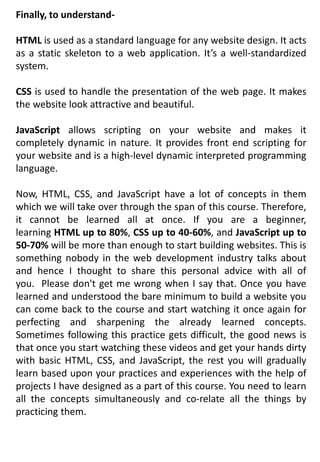 INTRODUCTIONS OF HTML