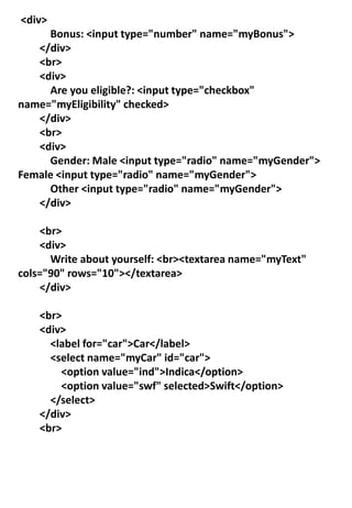 INTRODUCTIONS OF HTML