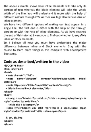 INTRODUCTIONS OF HTML