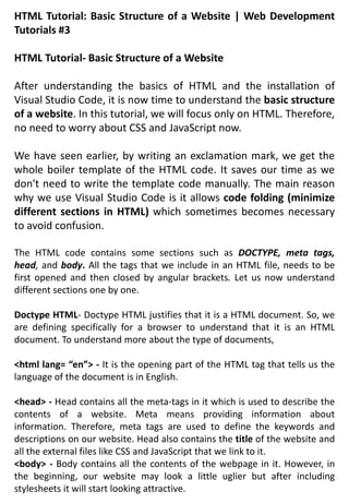 INTRODUCTIONS OF HTML