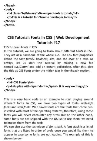 INTRODUCTIONS OF CSS