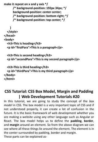 INTRODUCTIONS OF CSS