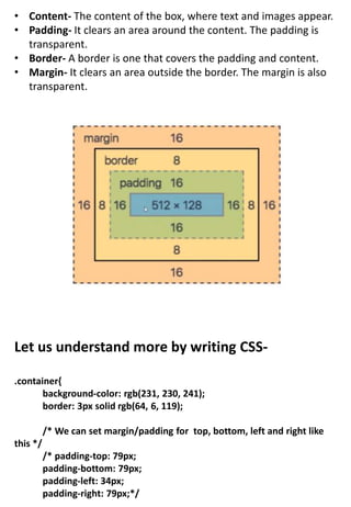 INTRODUCTIONS OF CSS