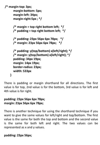 INTRODUCTIONS OF CSS