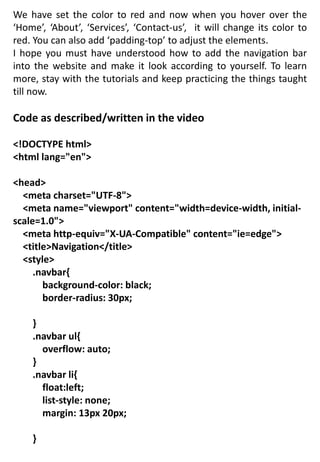 INTRODUCTIONS OF CSS
