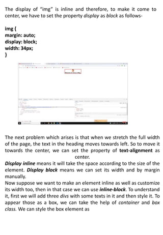INTRODUCTIONS OF CSS